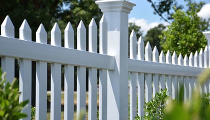 Dogear Scallop Picket Fencing In White